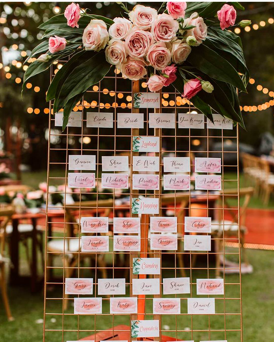 Rose Gold Decorations With Flowers