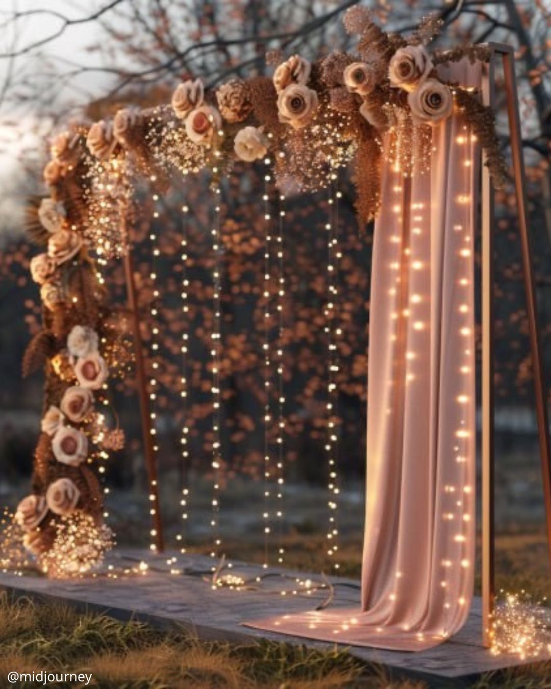 Rose Gold Wedding Arch Ideas