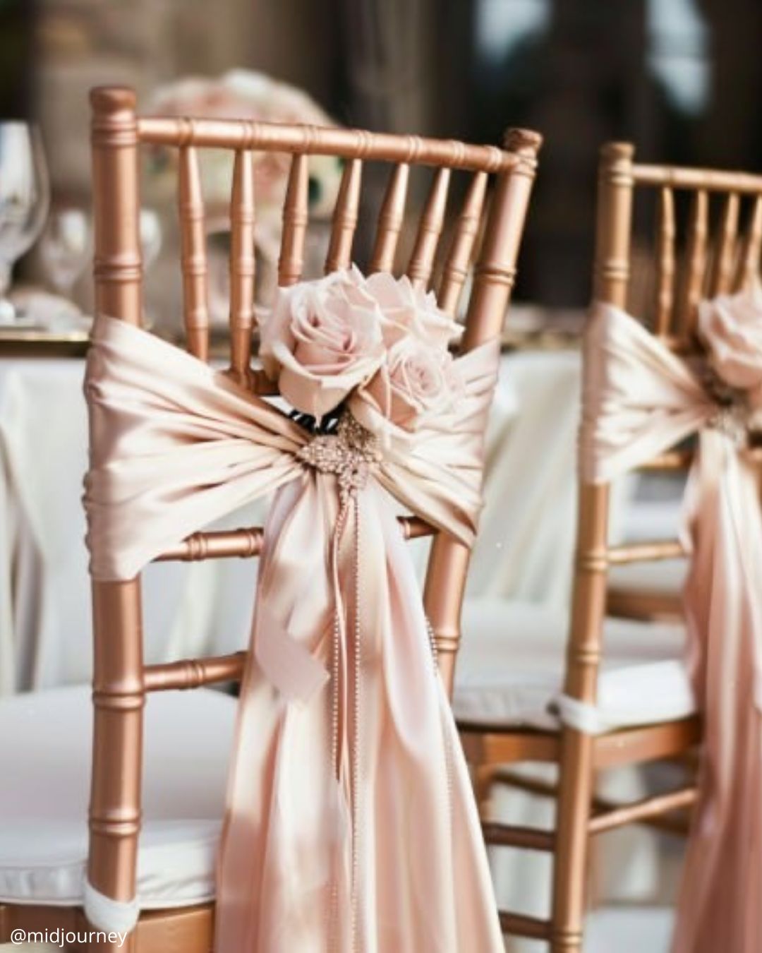 Rose Gold Wedding Seating Decor