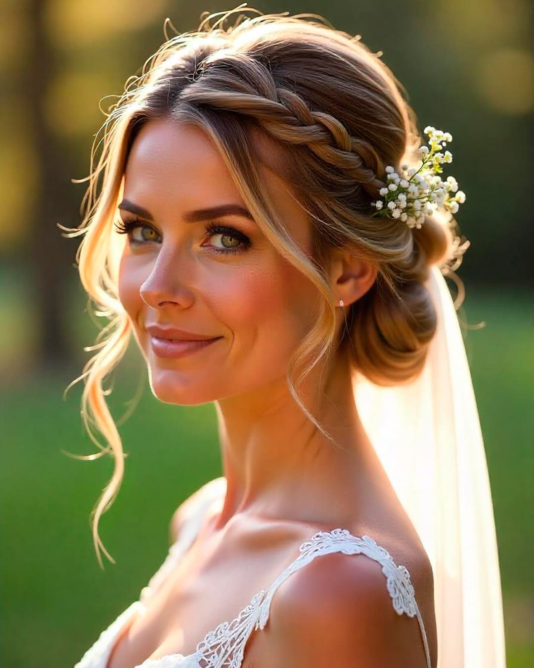 Rustic Wedding Hairstyles With Veil