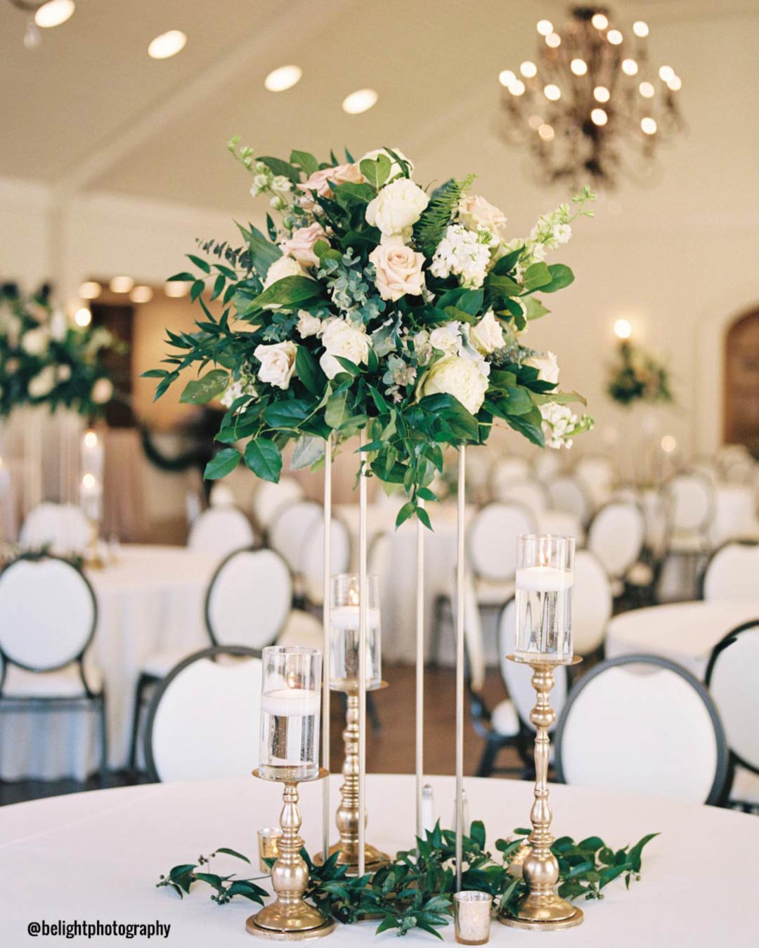 Wedding Cake Table Flowers Decor