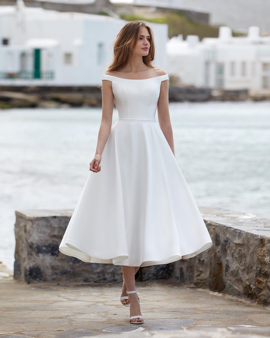 Casual Tea Length Bridal Gowns