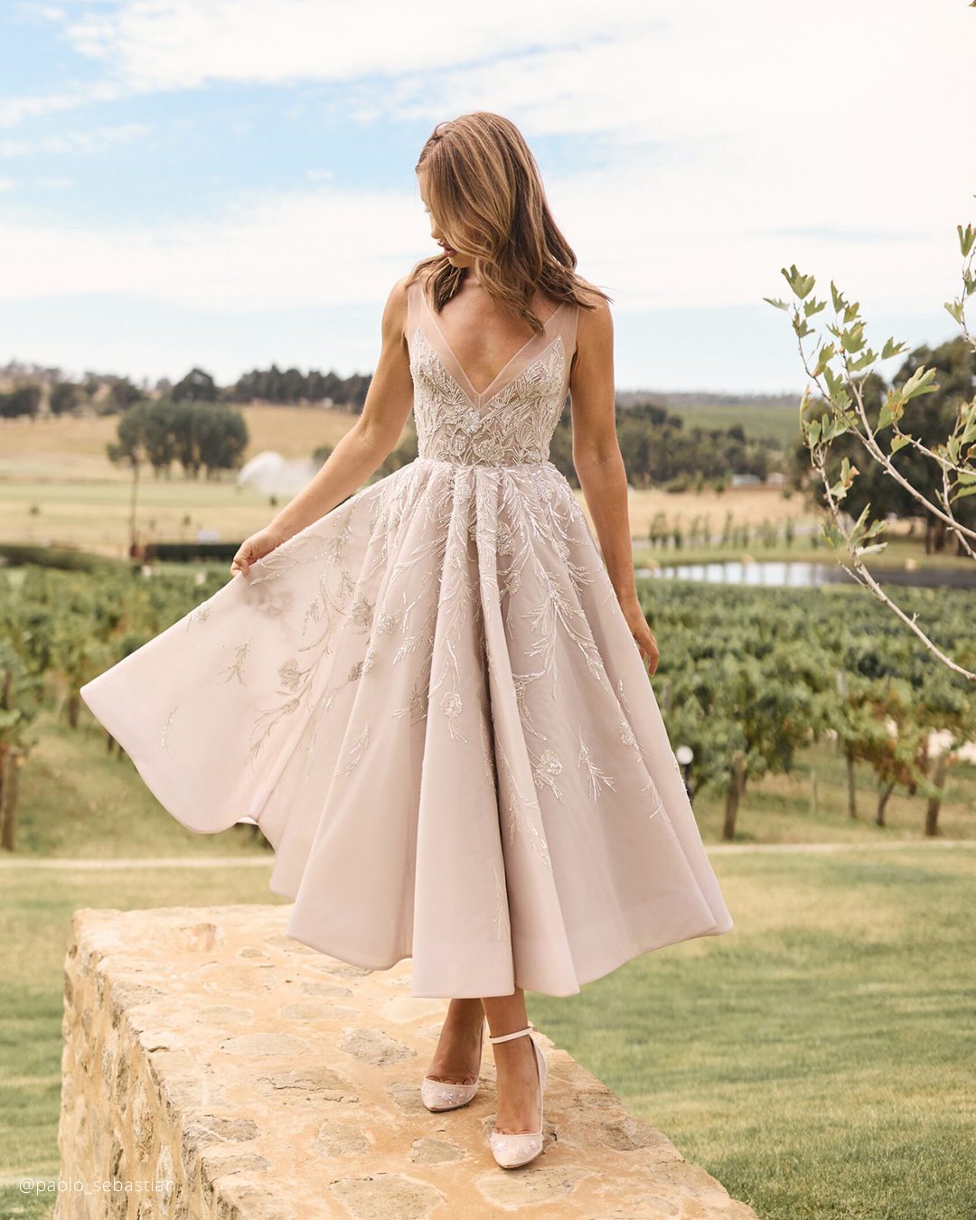 White Tea Length Wedding Dresses