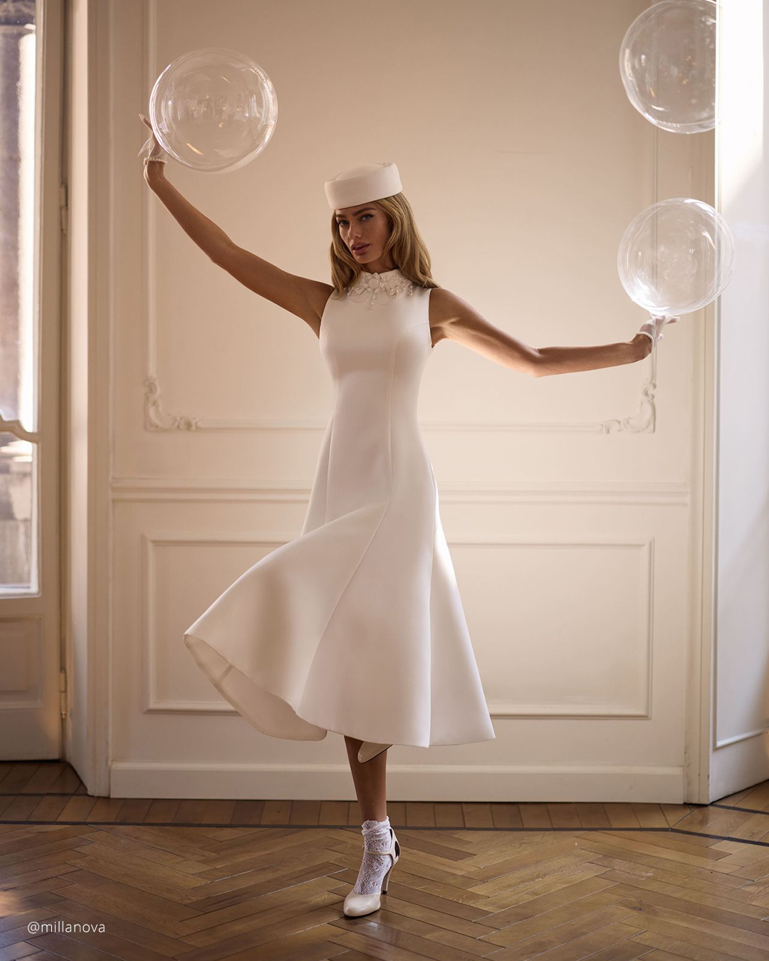 Vintage Style Tea Length Wedding Dresses