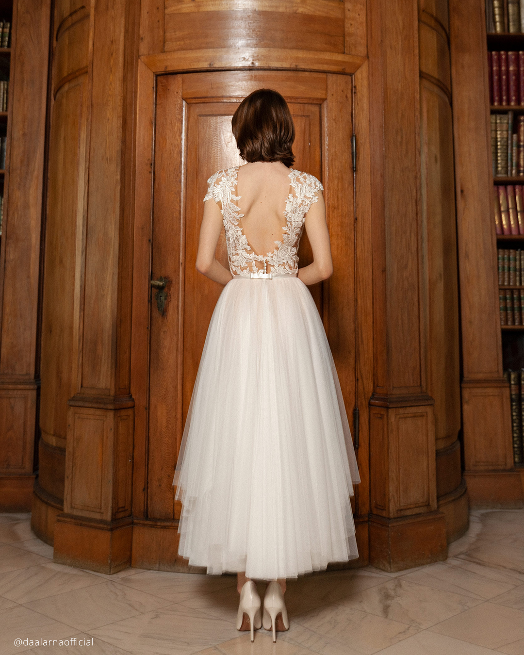 Tea Length Lace Wedding Dresses
