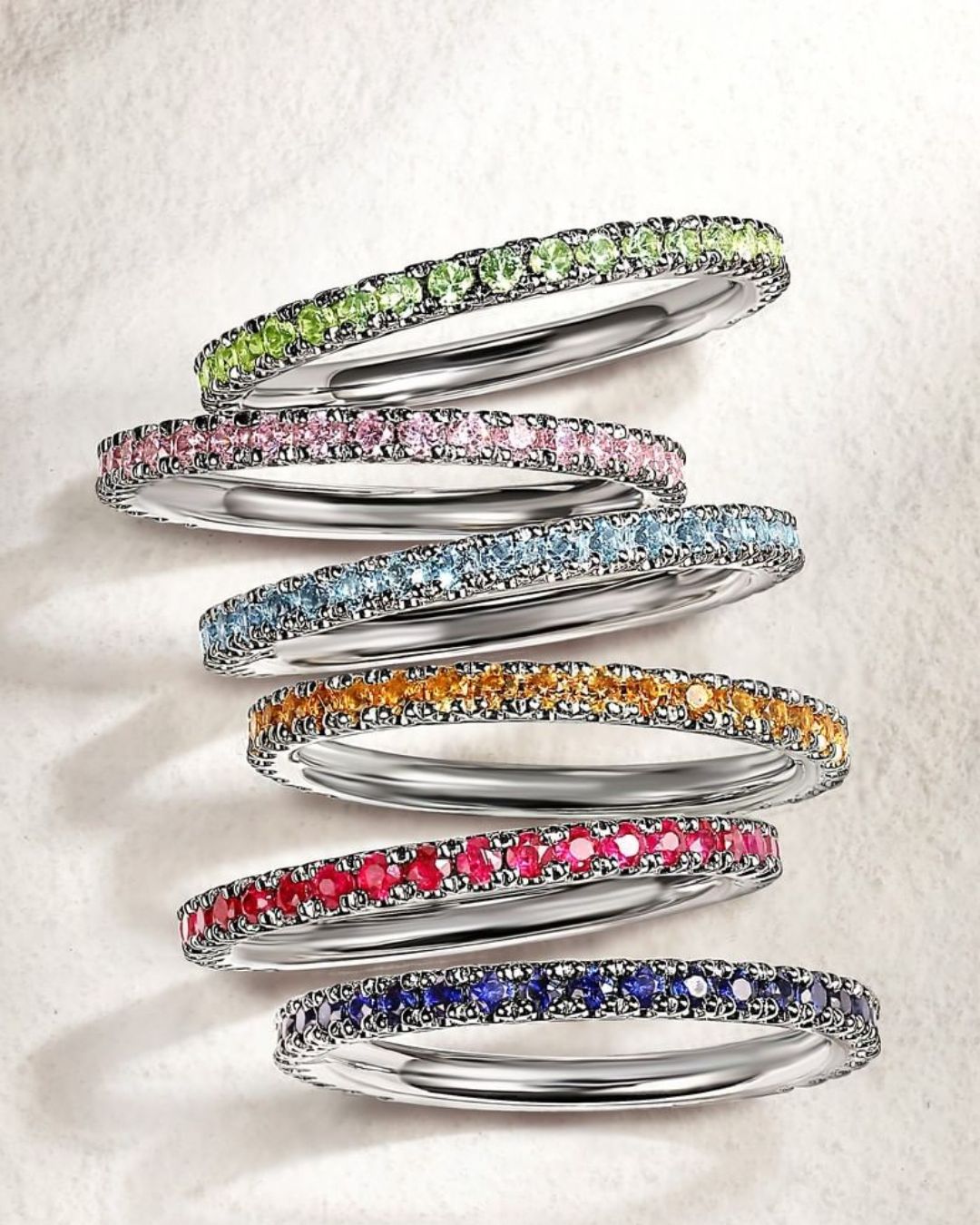 White Gold Wedding Bands with Diamonds