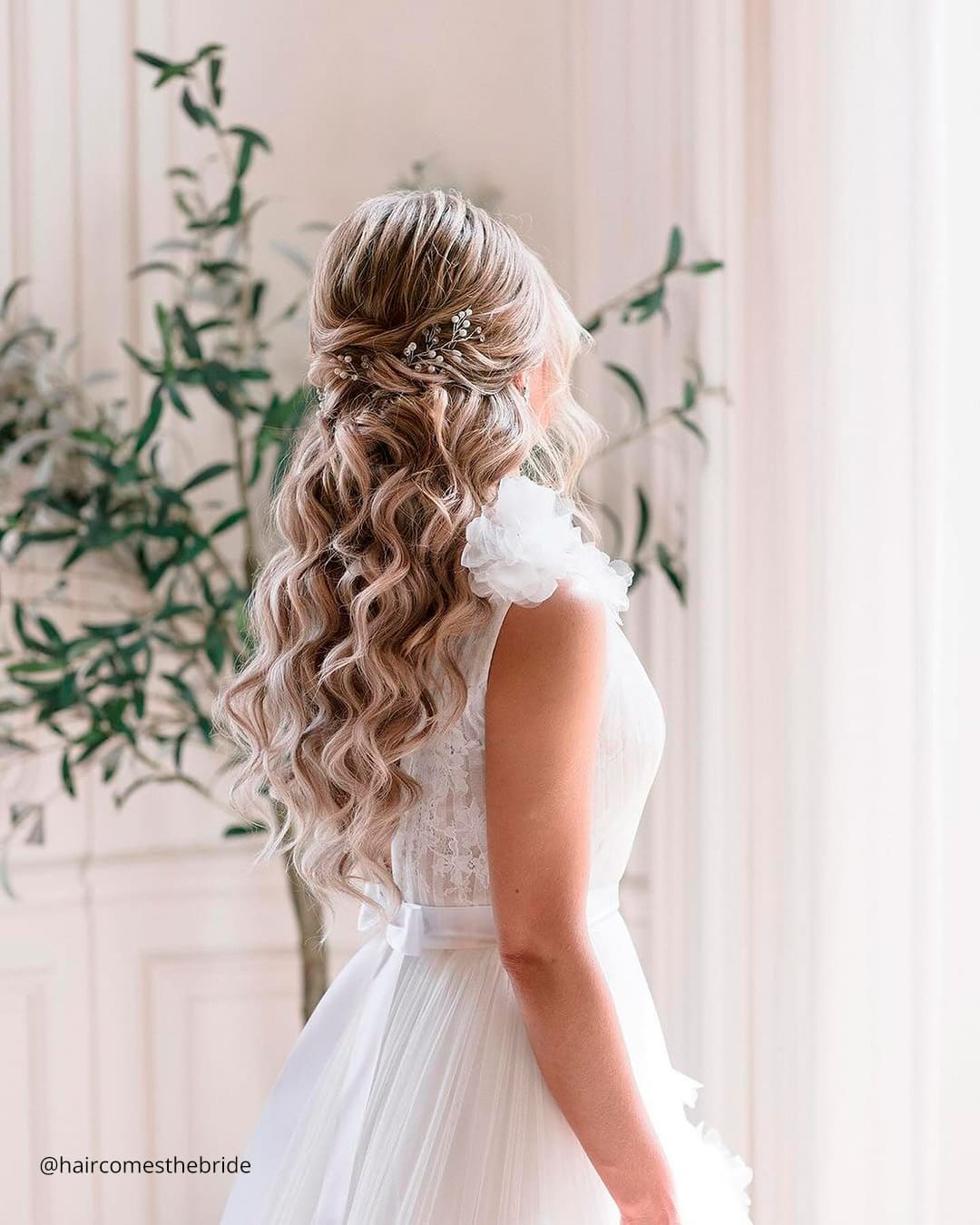 Half Up Curly Wedding Hairstyles
