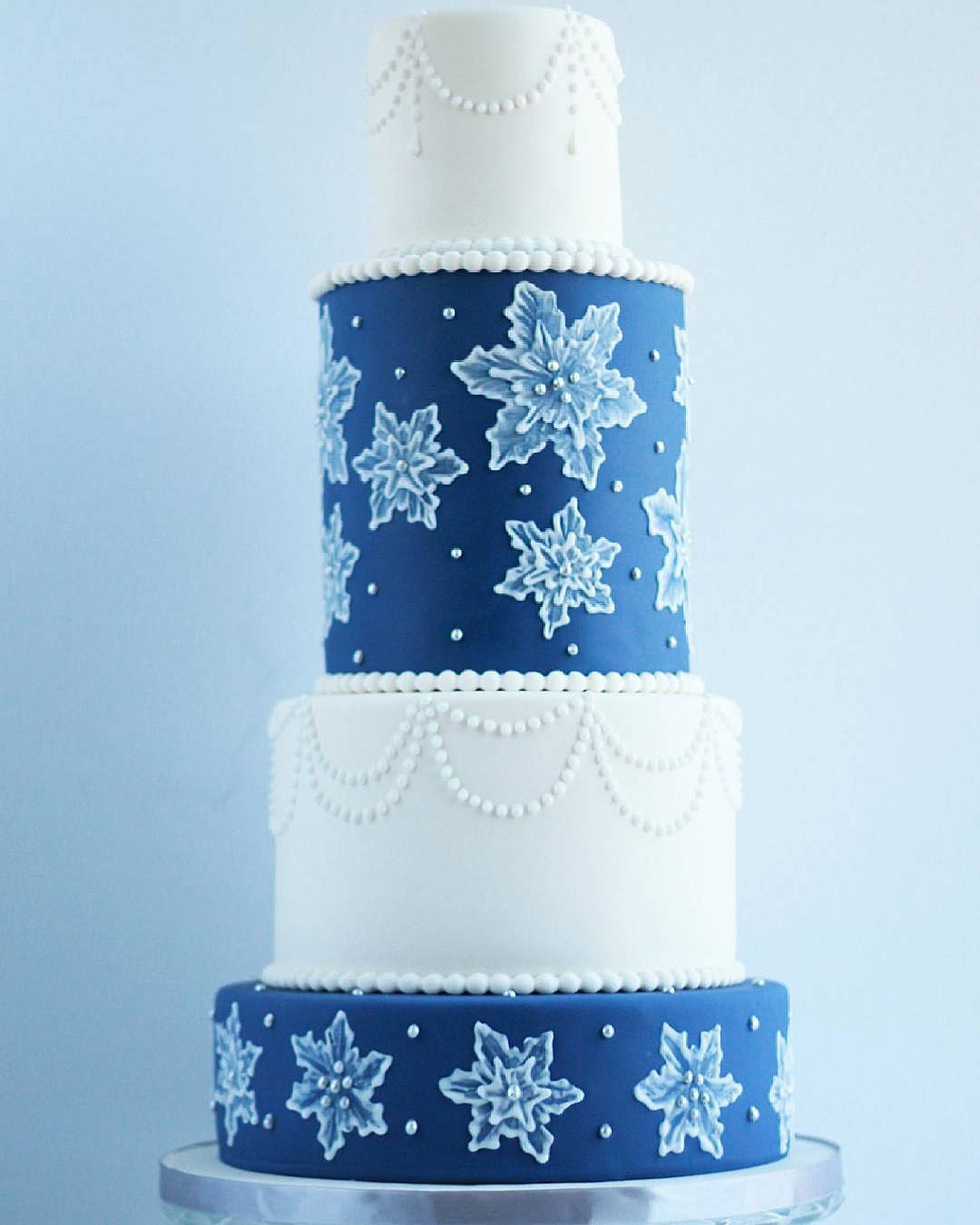 Snowflake Wedding Cakes