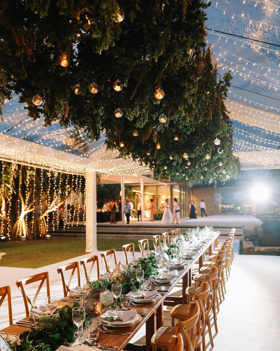 Blush Elegant Wedding Reception Under Tent