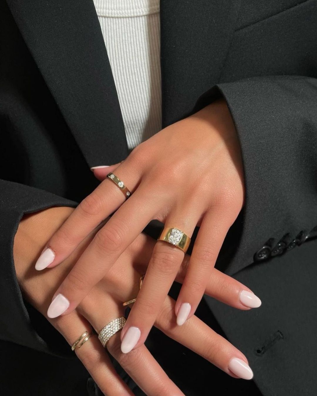 Rose And White Gold Wedding Sets