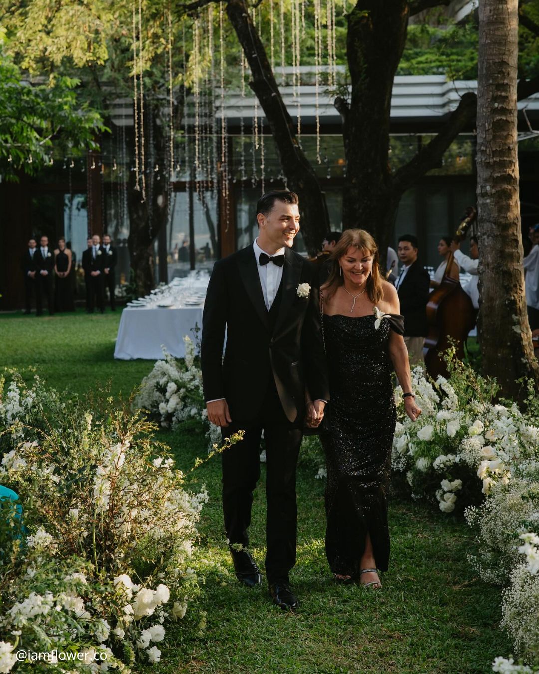 Bride and groom with both sets of parents