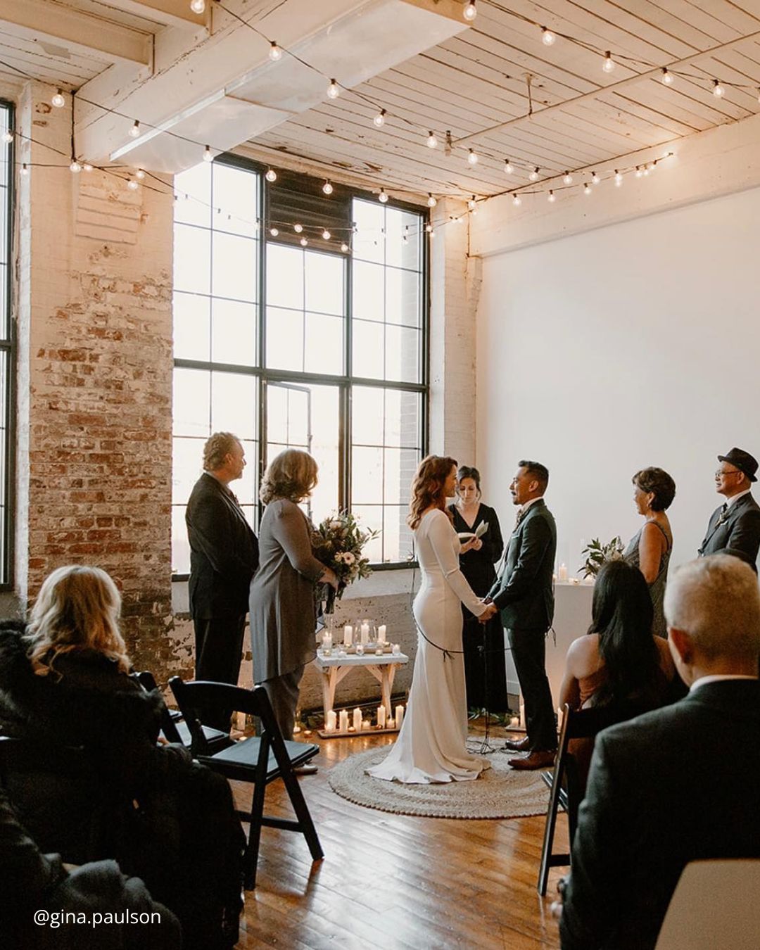 Bride and groom with nieces, nephews, or young relatives