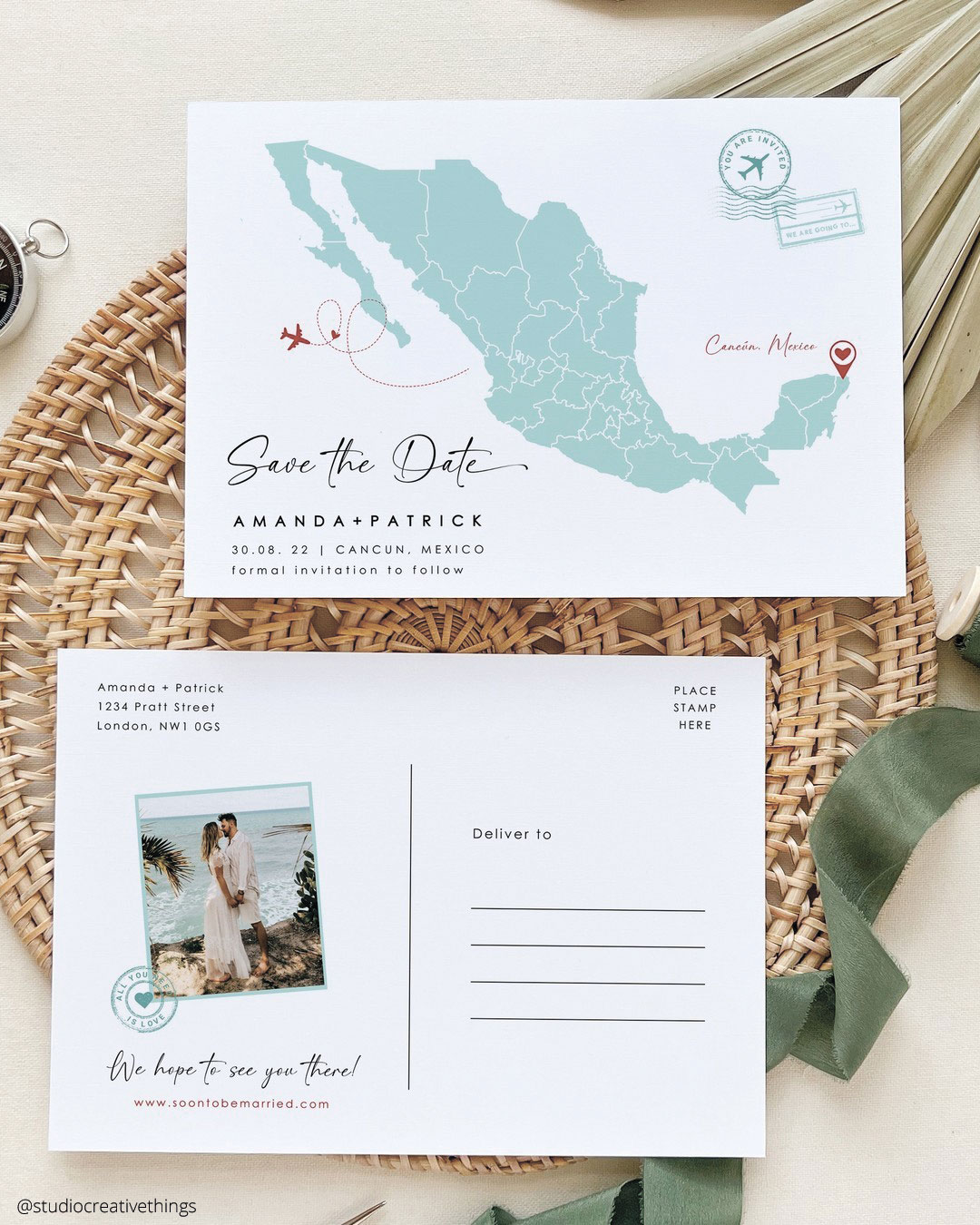 Destination Wedding Invitations and Save the Dates