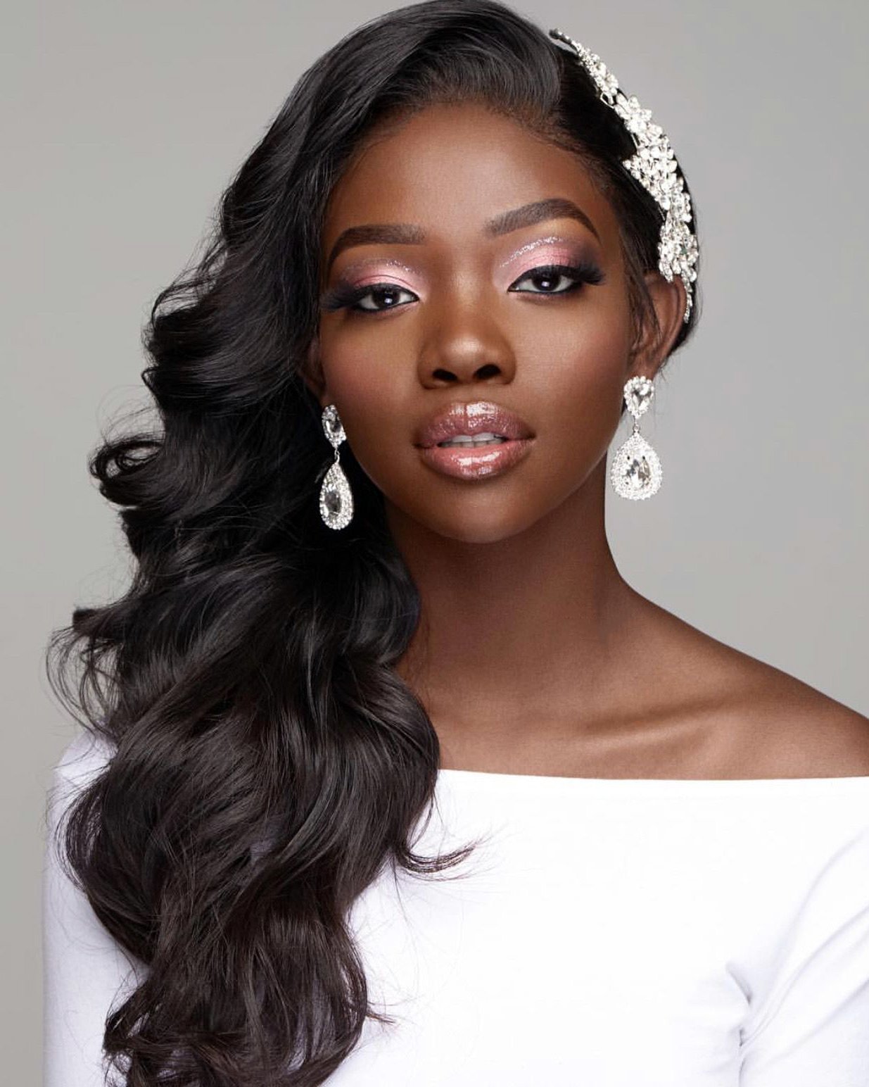 Black Bride Makeup Ideas In Pink Tones