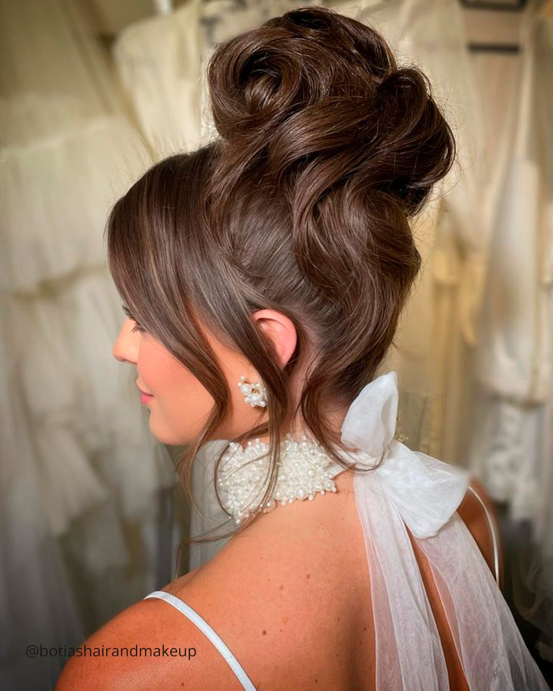 Wedding Hairstyles Bun With Veil