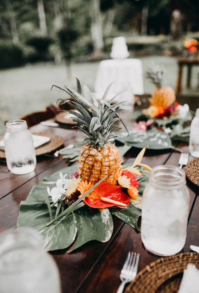 Tropical Reception Decor