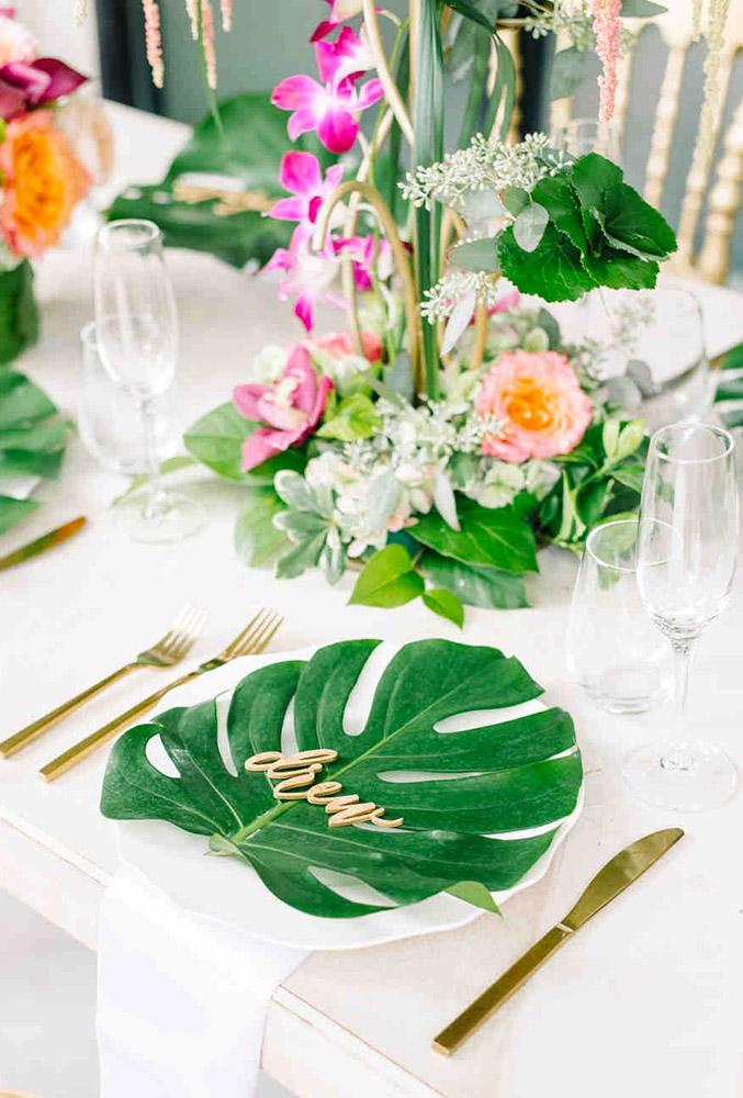 Tropical Reception Decor
