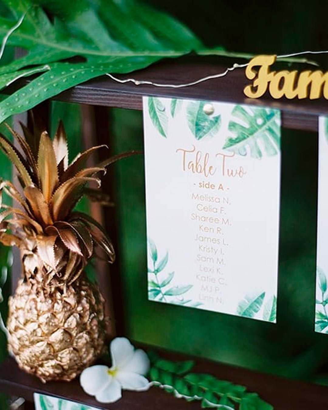 Tropical Reception Decor
