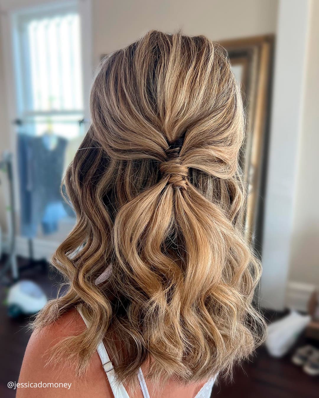 Half Up Half Down Styles for Medium Hair Brides