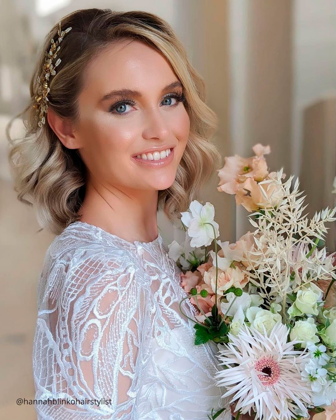 Loose Wavy Lob For Wedding