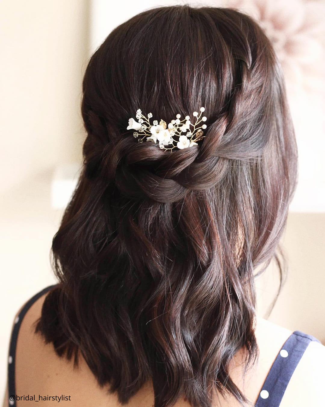 Loose Wavy Lob For Wedding