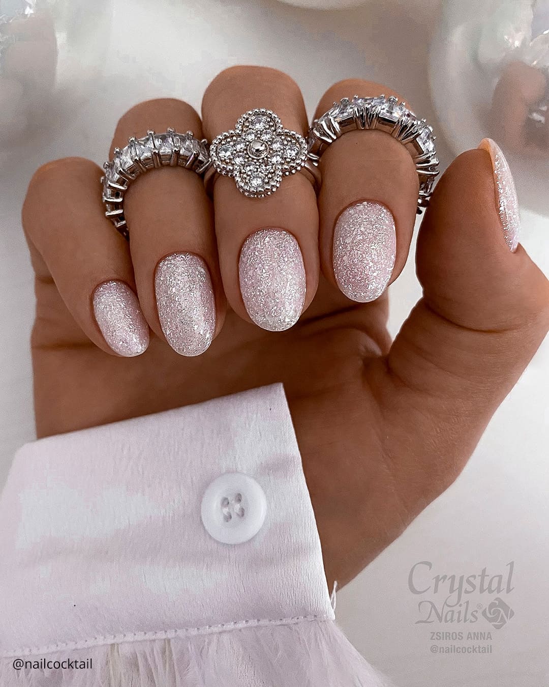 Matte Nails For a Bride