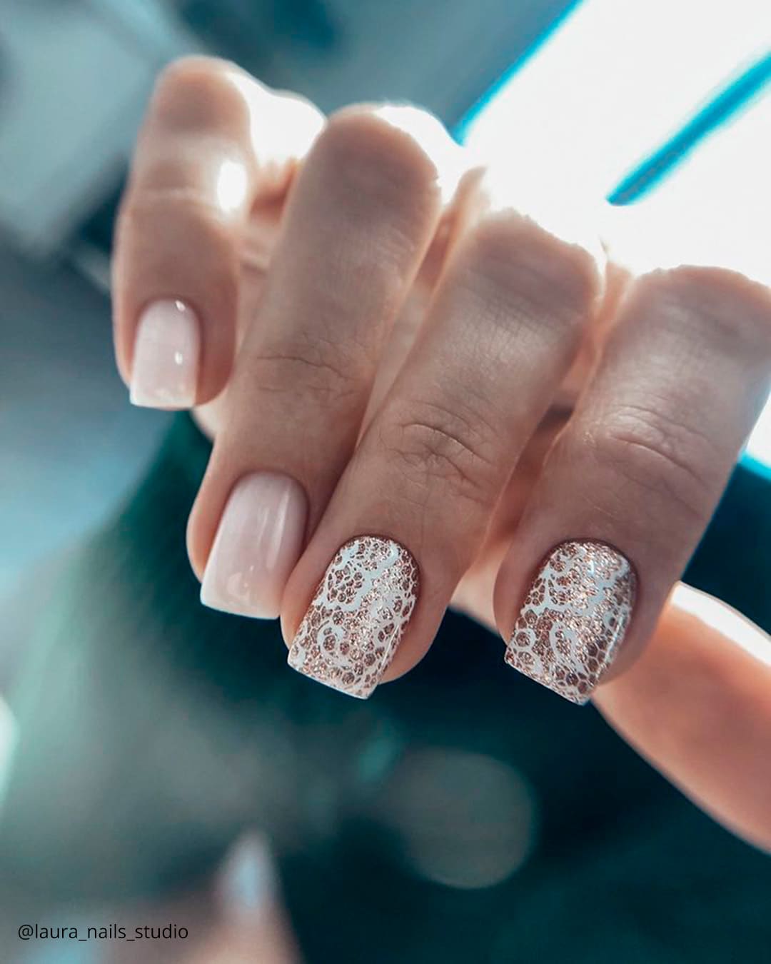 Matte Nails For a Bride