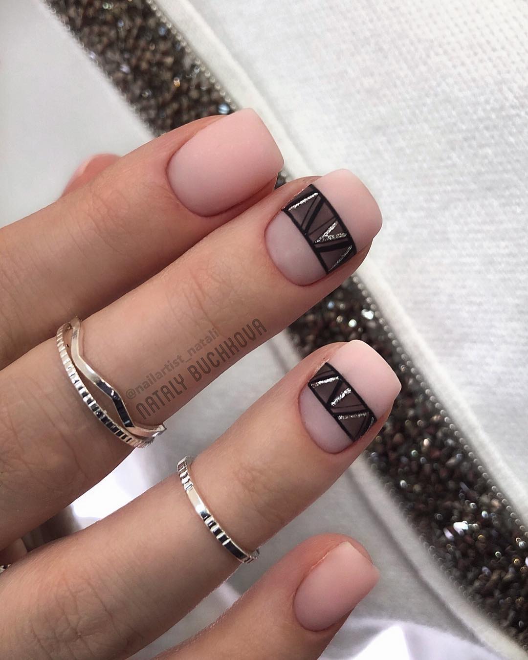 Classy Wedding Nails Short