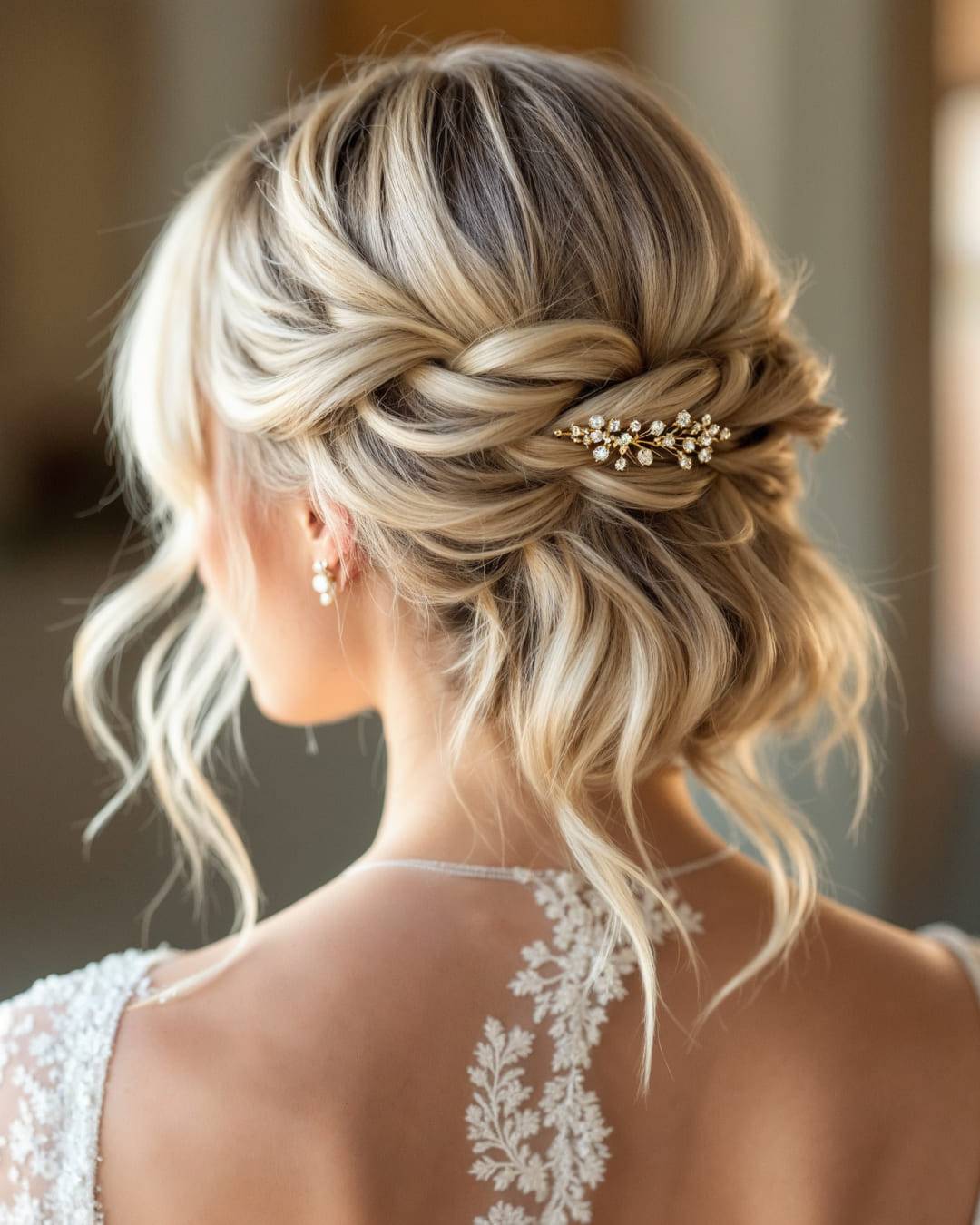 Half Updos For Short Hair Wedding
