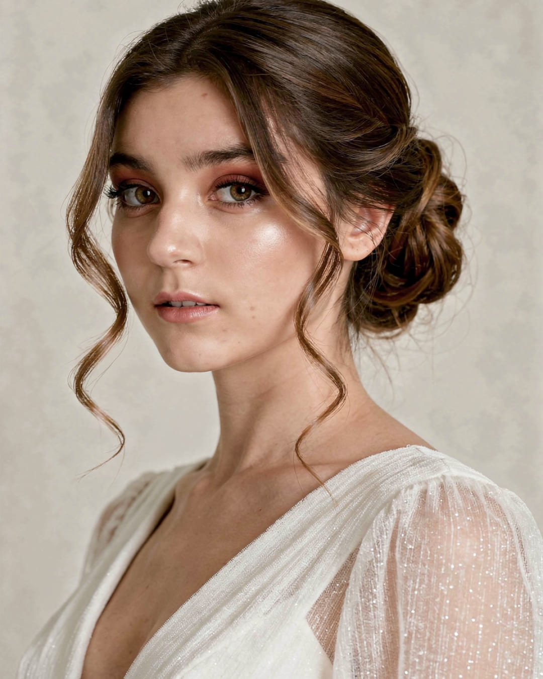 Relaxed Loose Updo Wedding Day