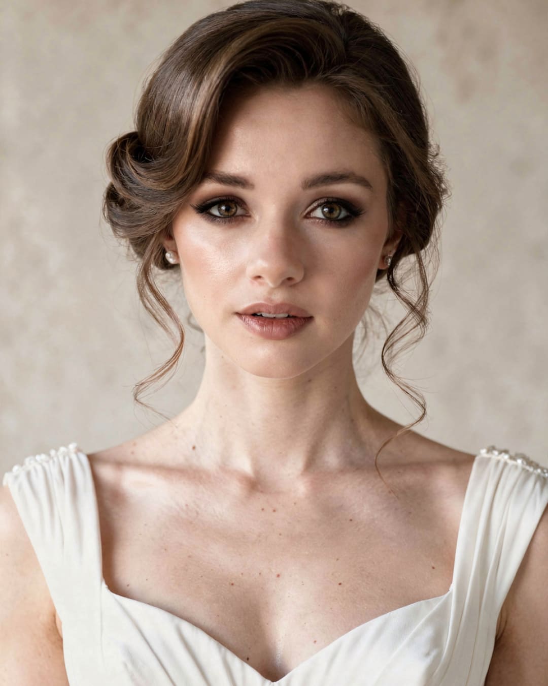 Relaxed Loose Updo Wedding Day