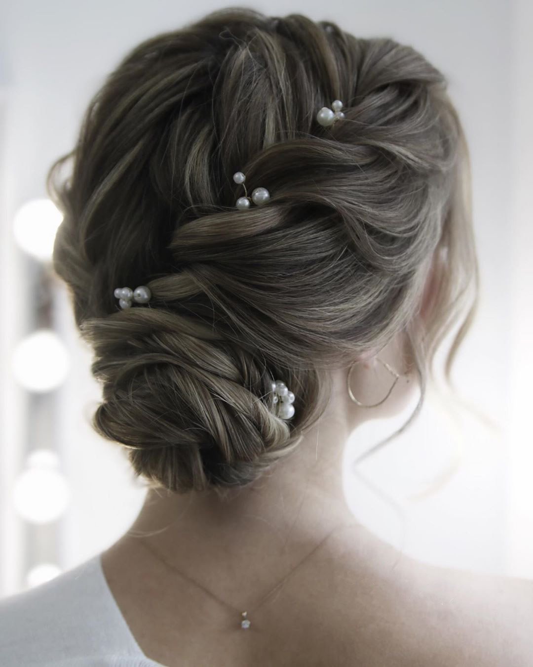 Curly Wedding Updos for Medium Hair