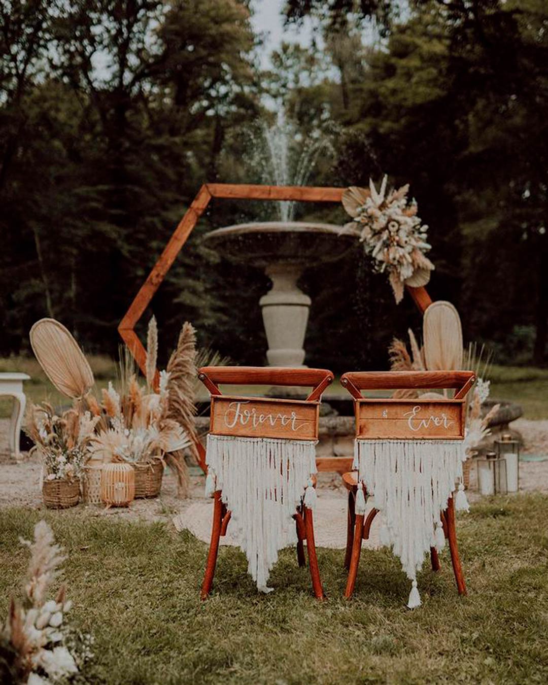 Cheap Boho Wedding Decor Ideas With Pampas Grass