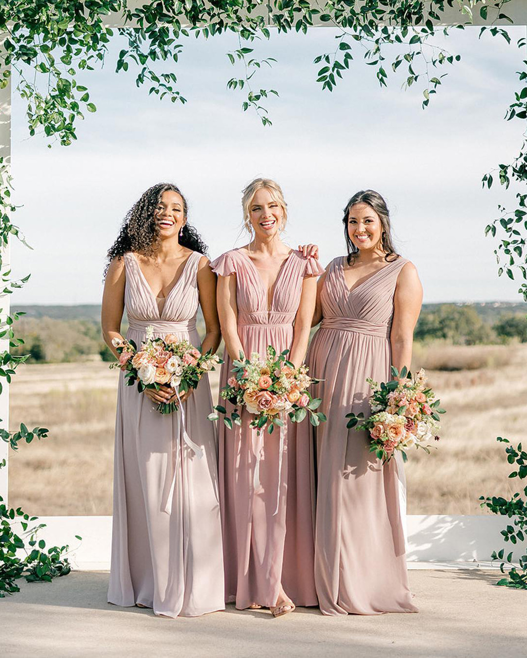 Best Blush Bridesmaid Dresses Long