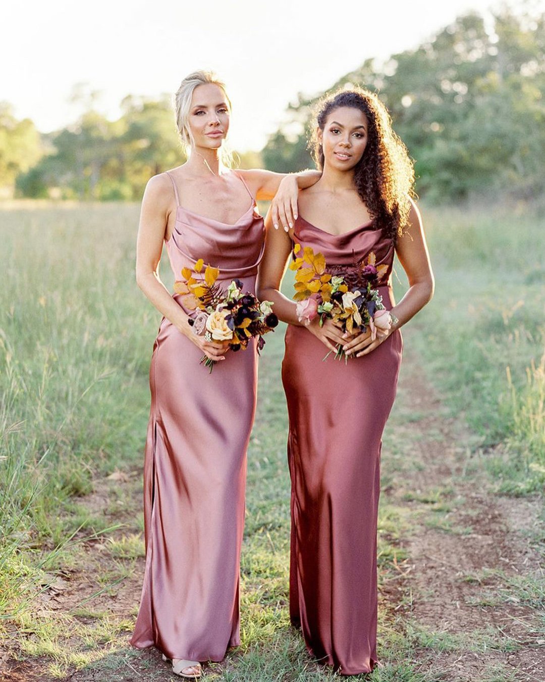 Dusty Blush Colored Bridesmaid Dresses