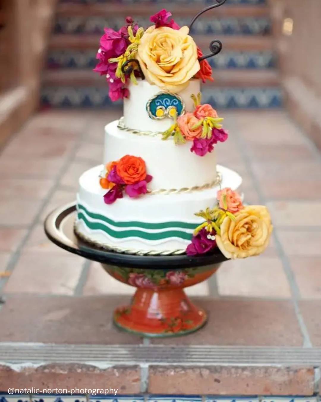 Mexican Cake Design With Santa Muerte Skull