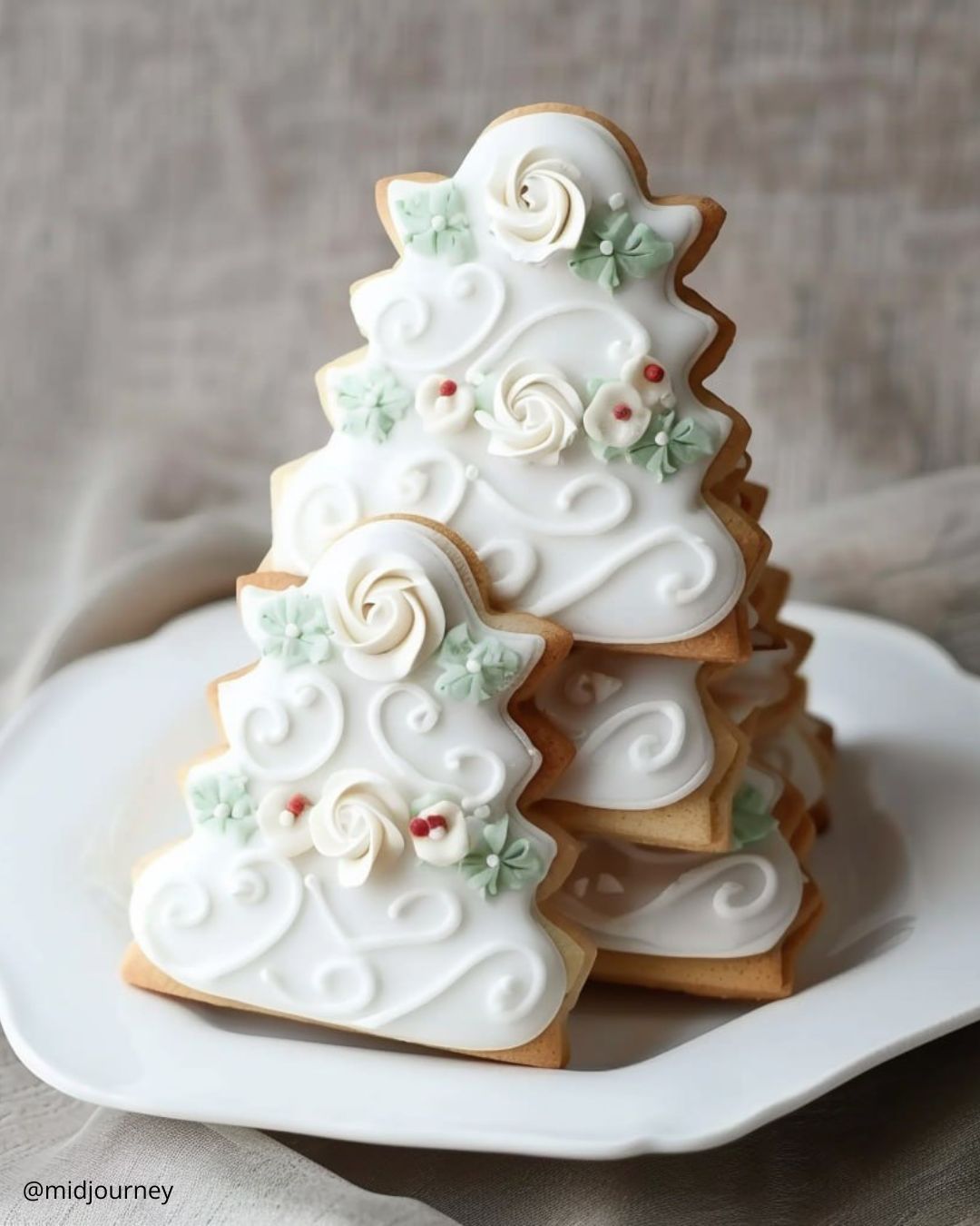 Fancy Wedding Dresses Shape Cookies