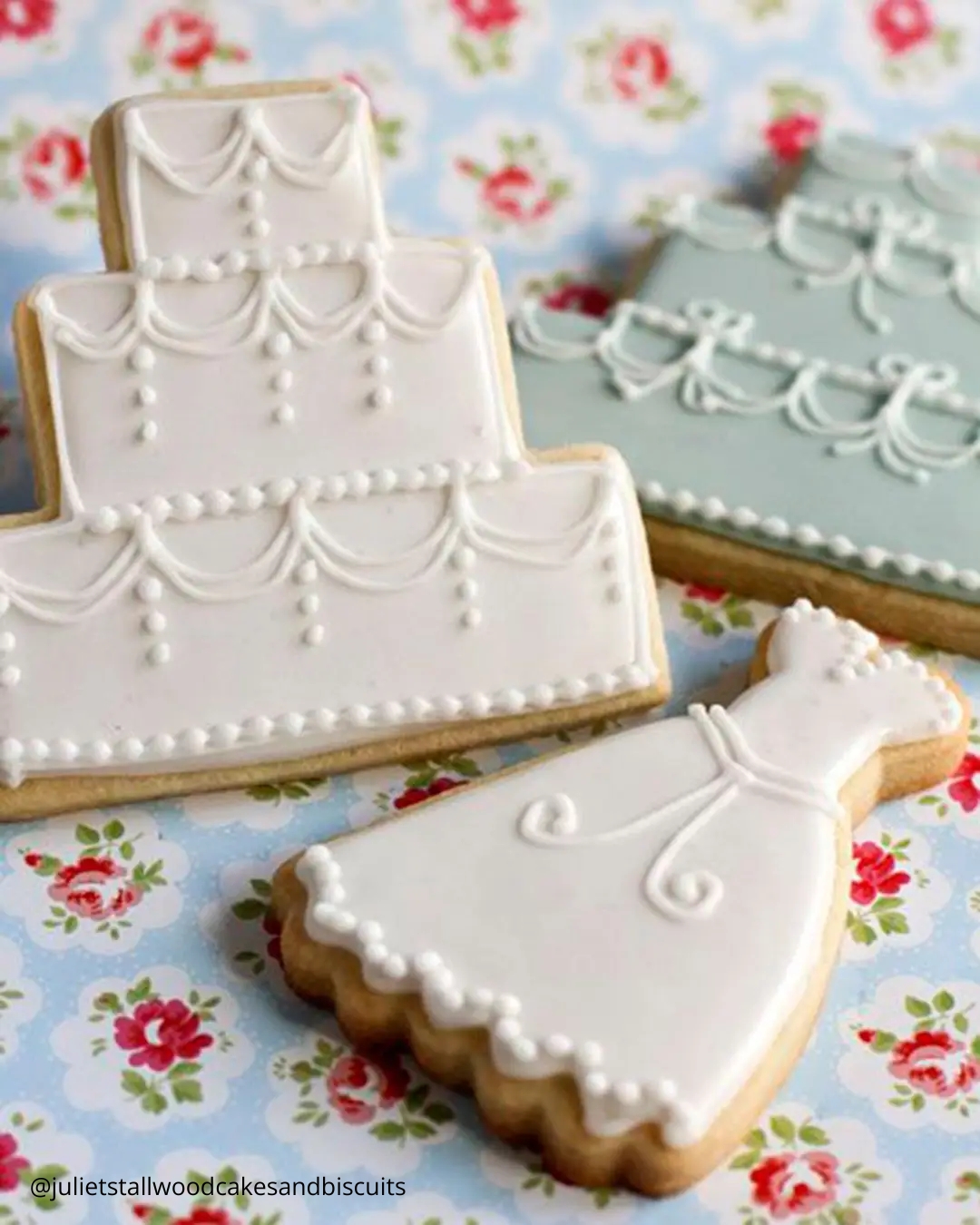 Fancy Wedding Dresses Shape Cookies