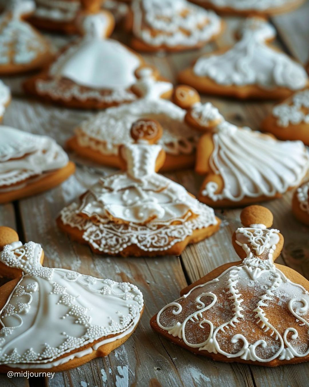 Cute Rose Hearts Cookies