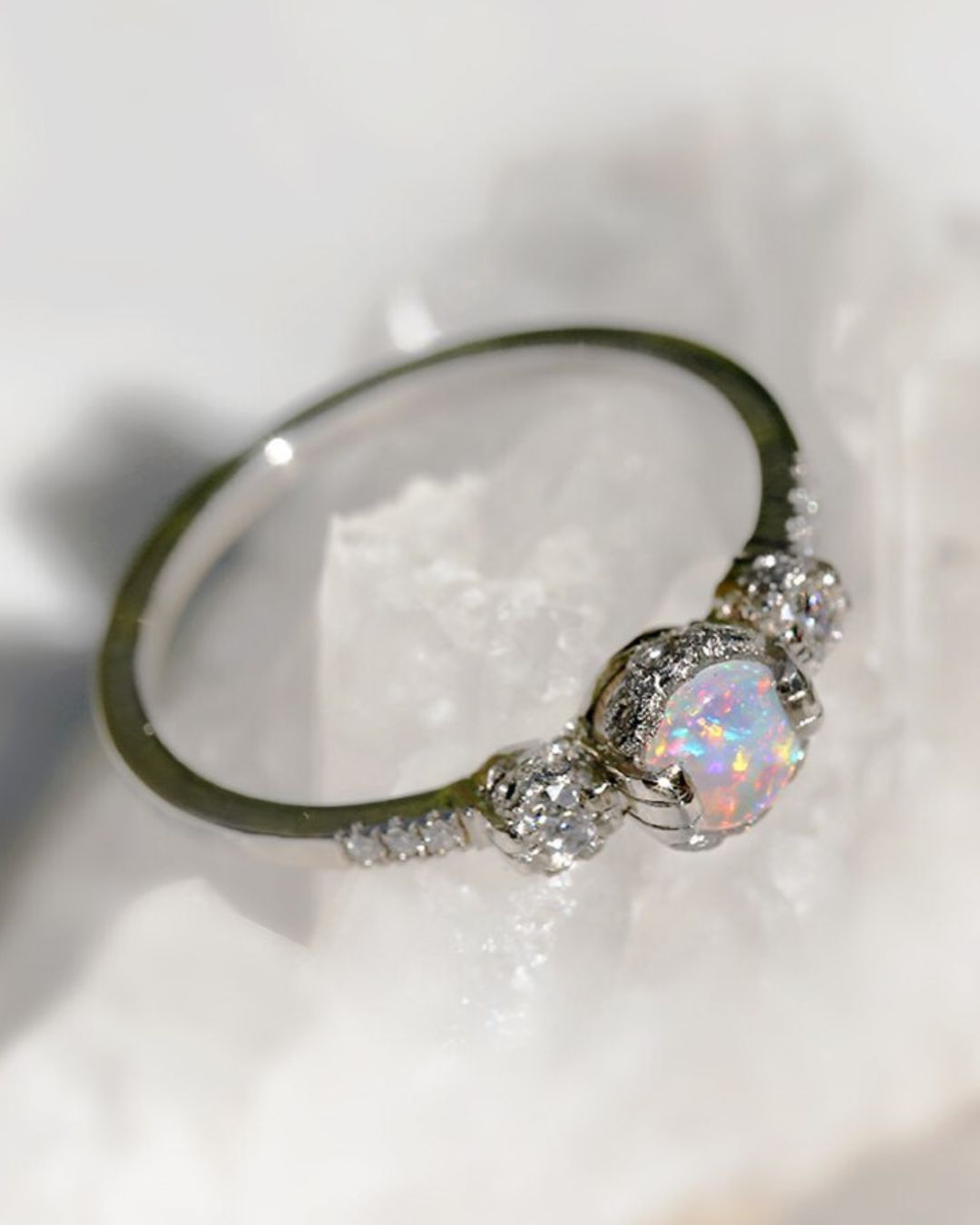 Opal Rings In Vintage Style