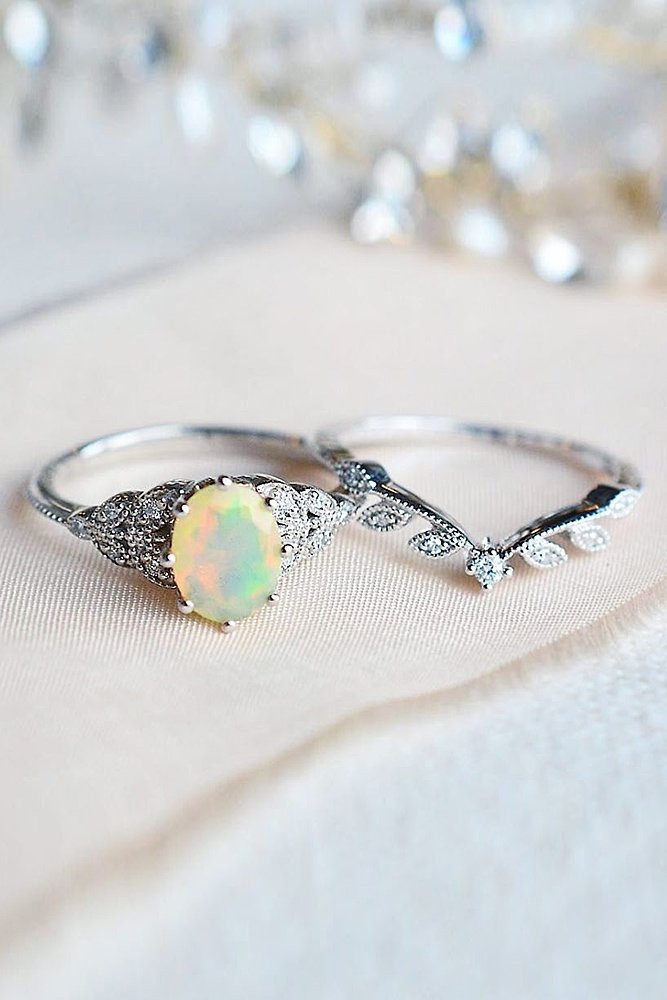 Floral Opal Rings