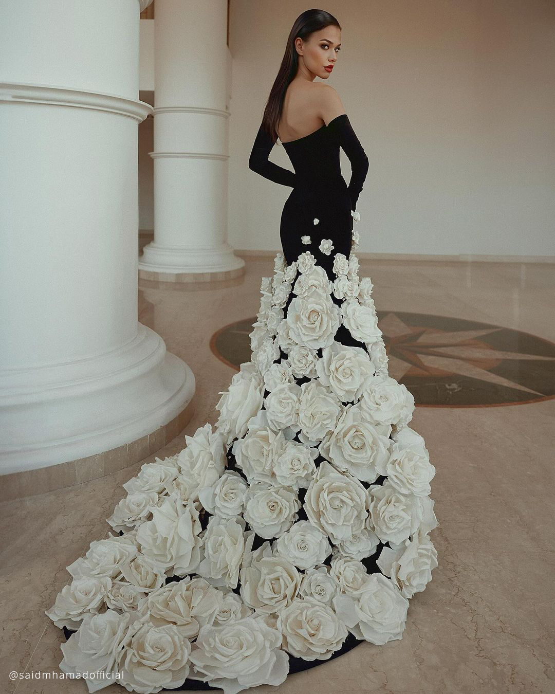 White And Black Wedding Dresses