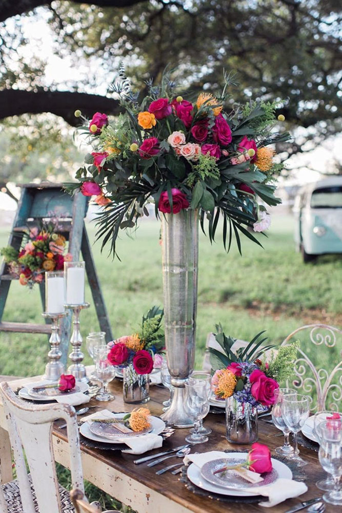 Bohemian Wedding Centerpieces