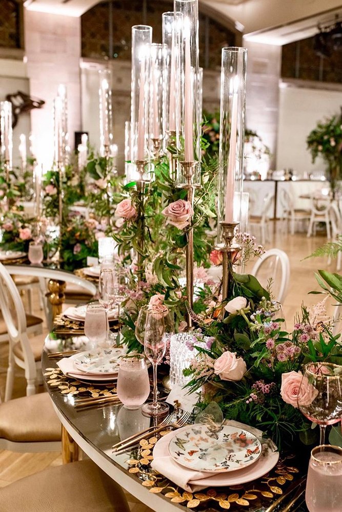 Fall Flower Tall Wedding Centerpieces