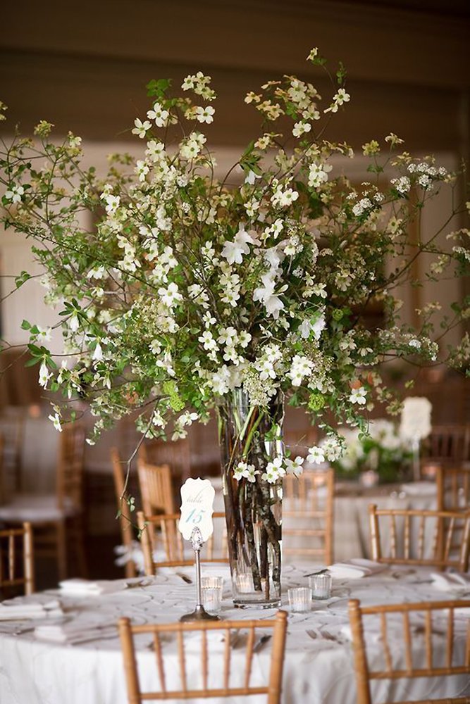 Fall Flower Tall Wedding Centerpieces
