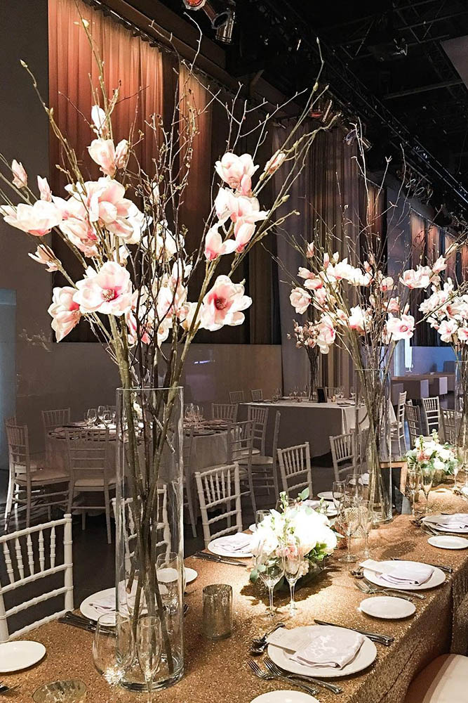 Fall Flower Tall Wedding Centerpieces