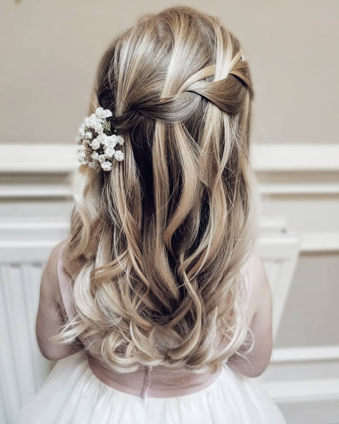 Half Up Flower Girl Hairstyles