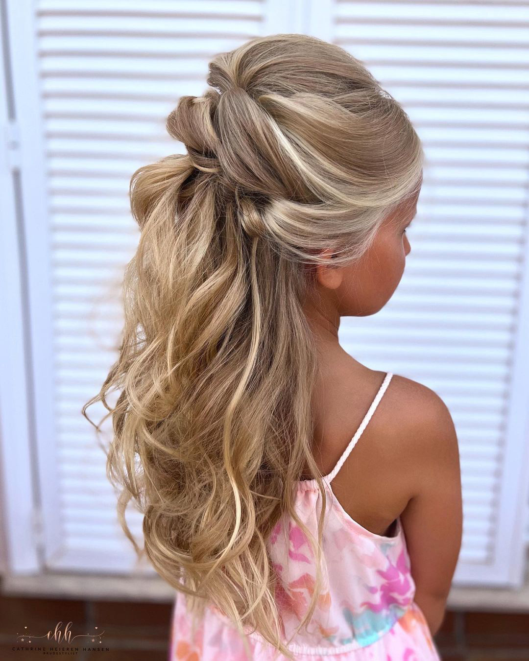 Half Up Flower Girl Hairstyles