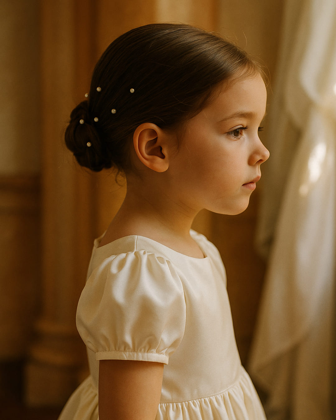 Bun Flower Girl Hair Updo