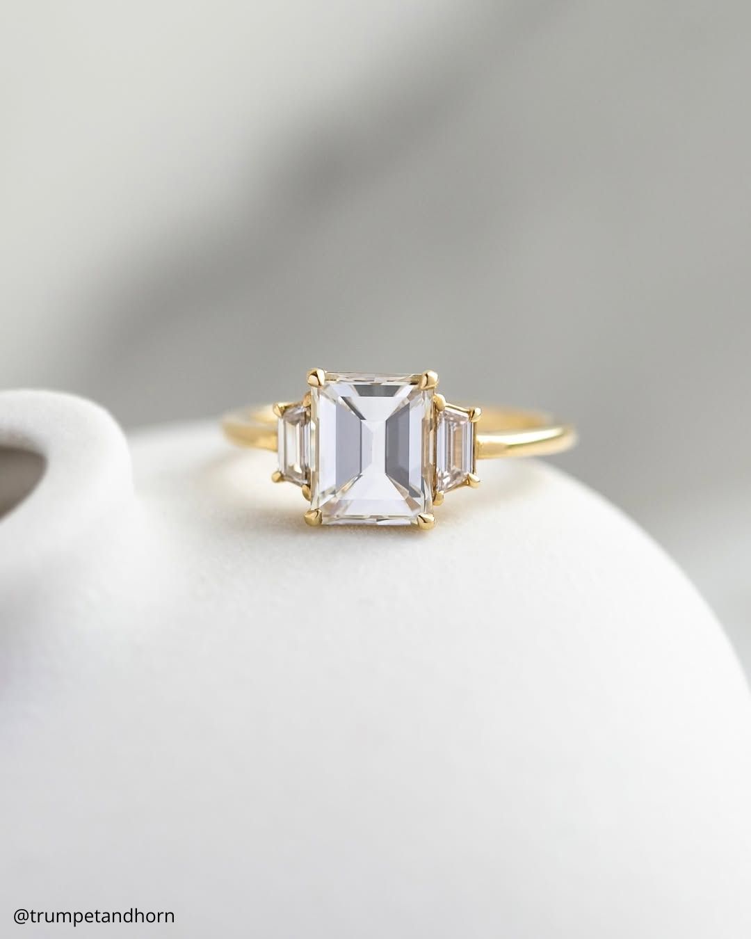 Stone Yellow Gold Engagement Rings
